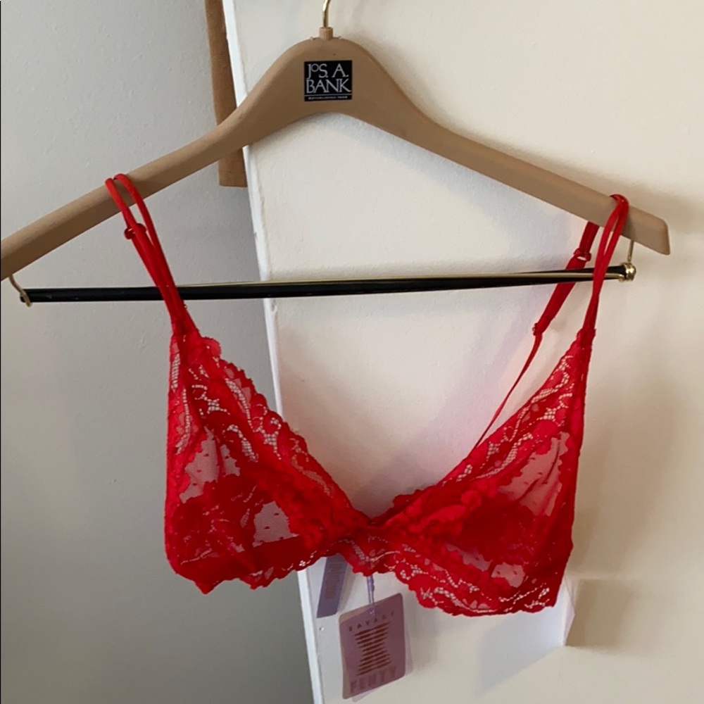 Savage x Fenty red bralette